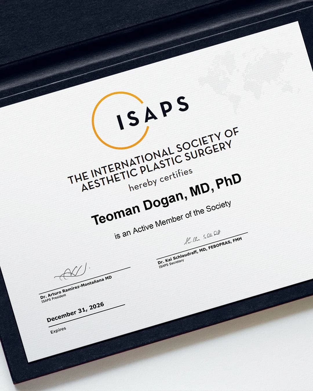 ISAPS Certificate